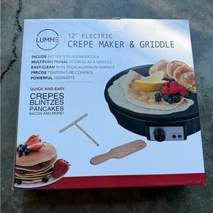 Lumme Electric Crepe Maker & Griddle
